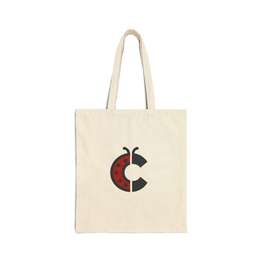 Ladybug C Tote Bag – Cute Eco-Friendly Cotton Canvas Tote for Kids & Nature Lovers
