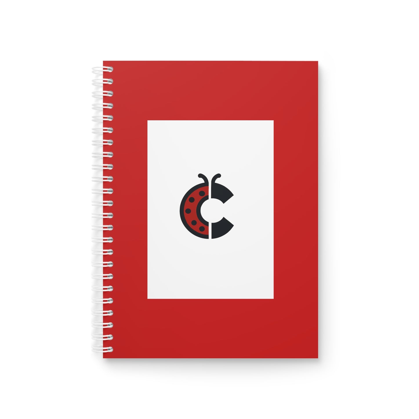 Ladybug Logo Spiral Notebook — Red Occibellas Journal