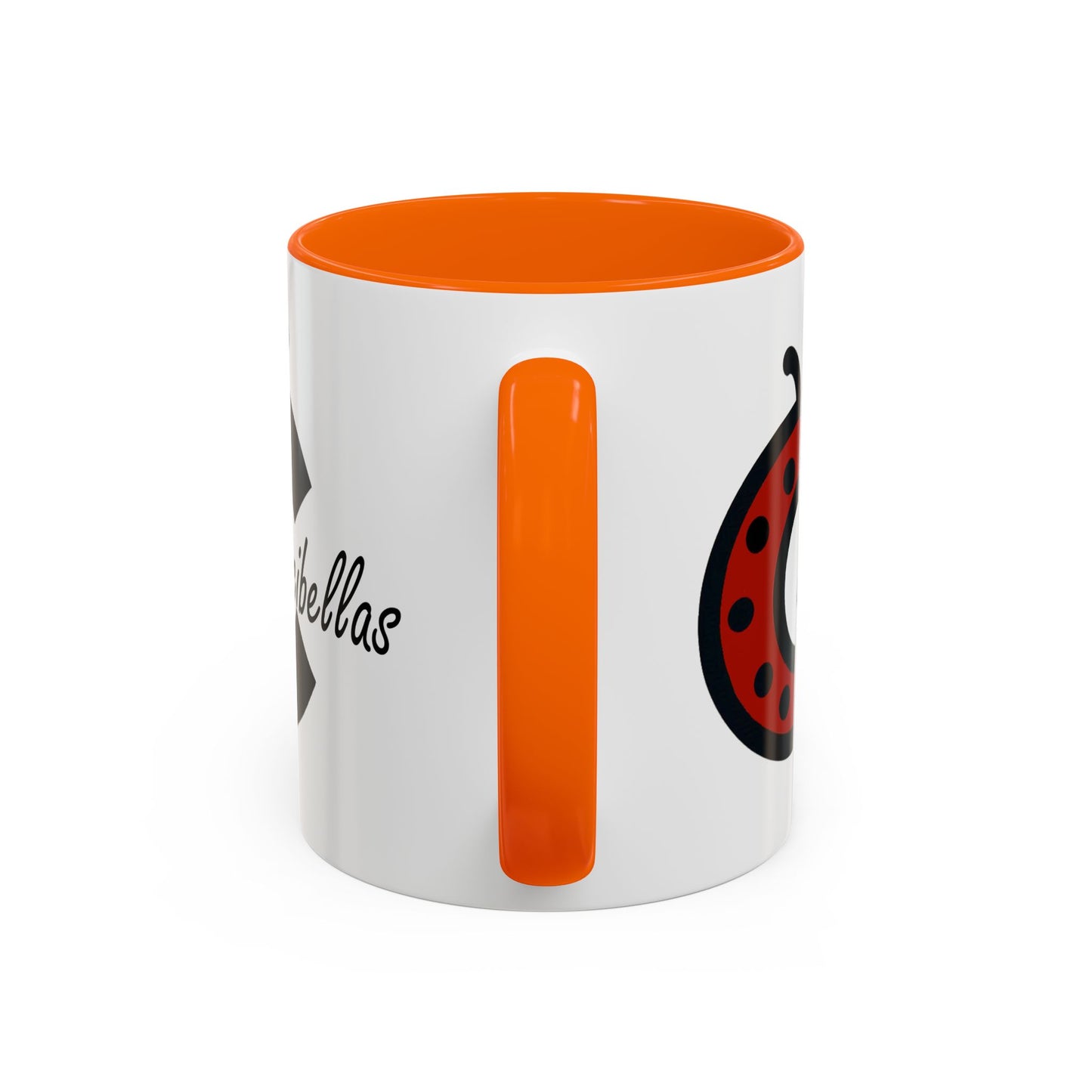 Ladybug Coffee Mug — Cute Occibellas Logo Accent Mug (11/15 oz)