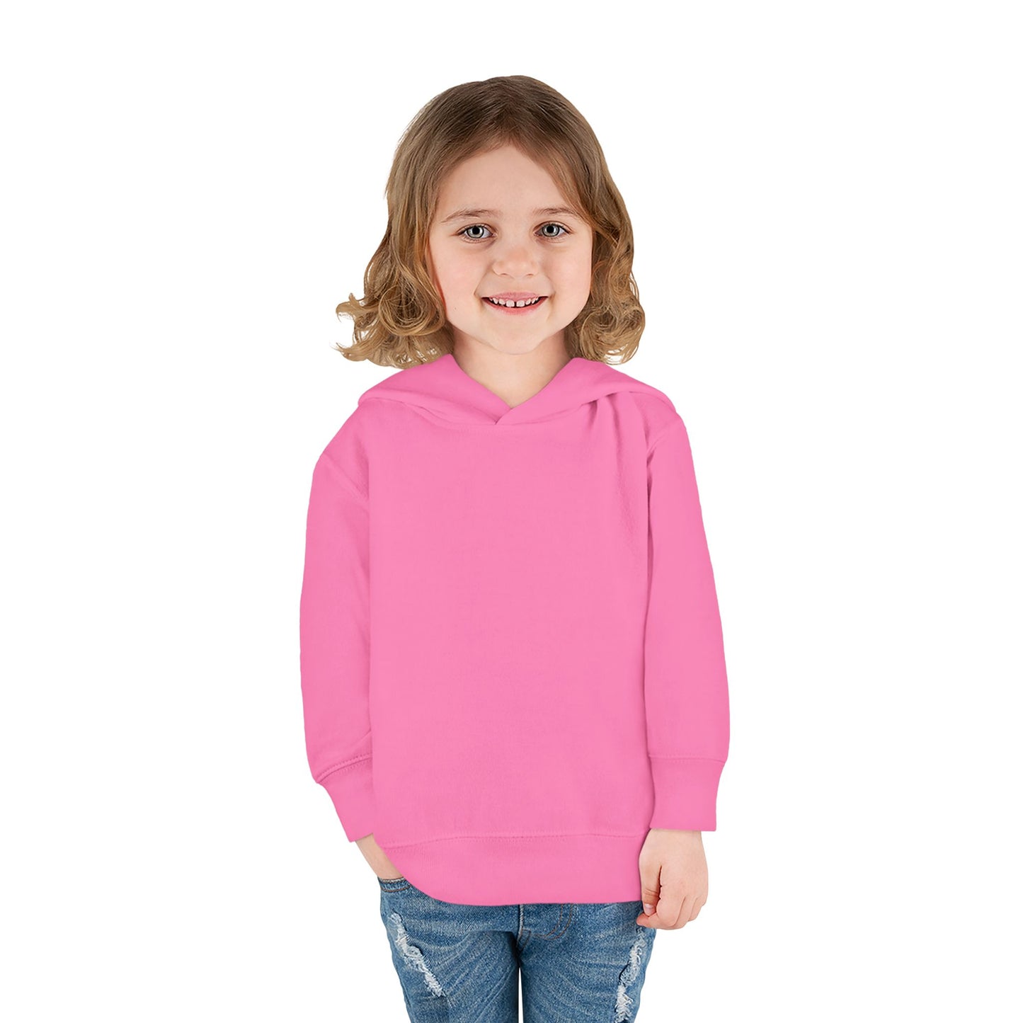 Toddler Fleece Hoodie — Cozy Plain White Pullover for Kids