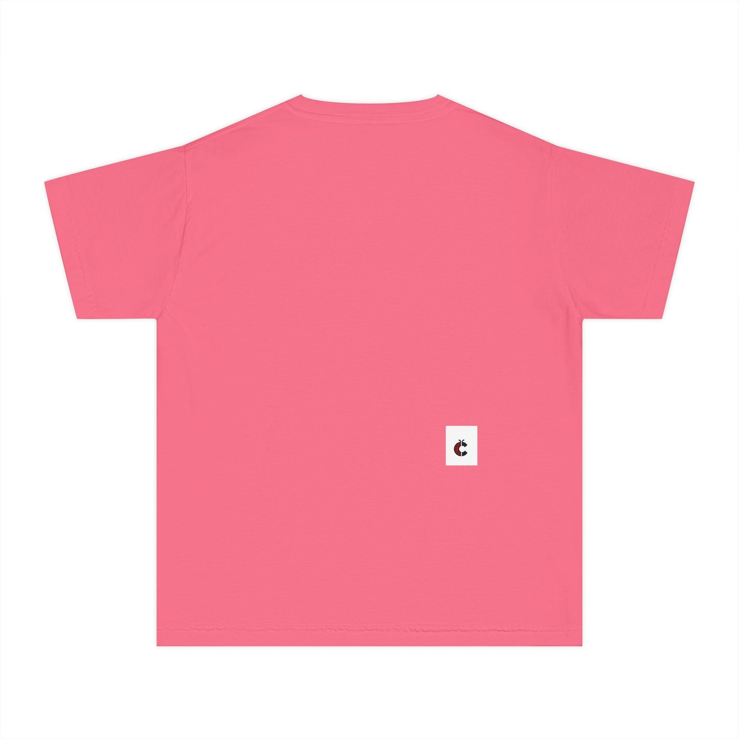 Youth T-Shirt — Pastel Yellow Minimal Tee (Small Back Logo)