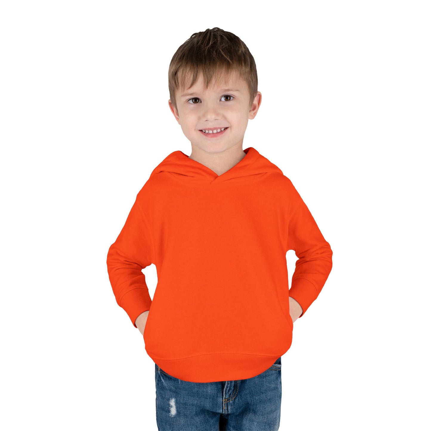 Toddler Fleece Hoodie — Cozy Plain White Pullover for Kids