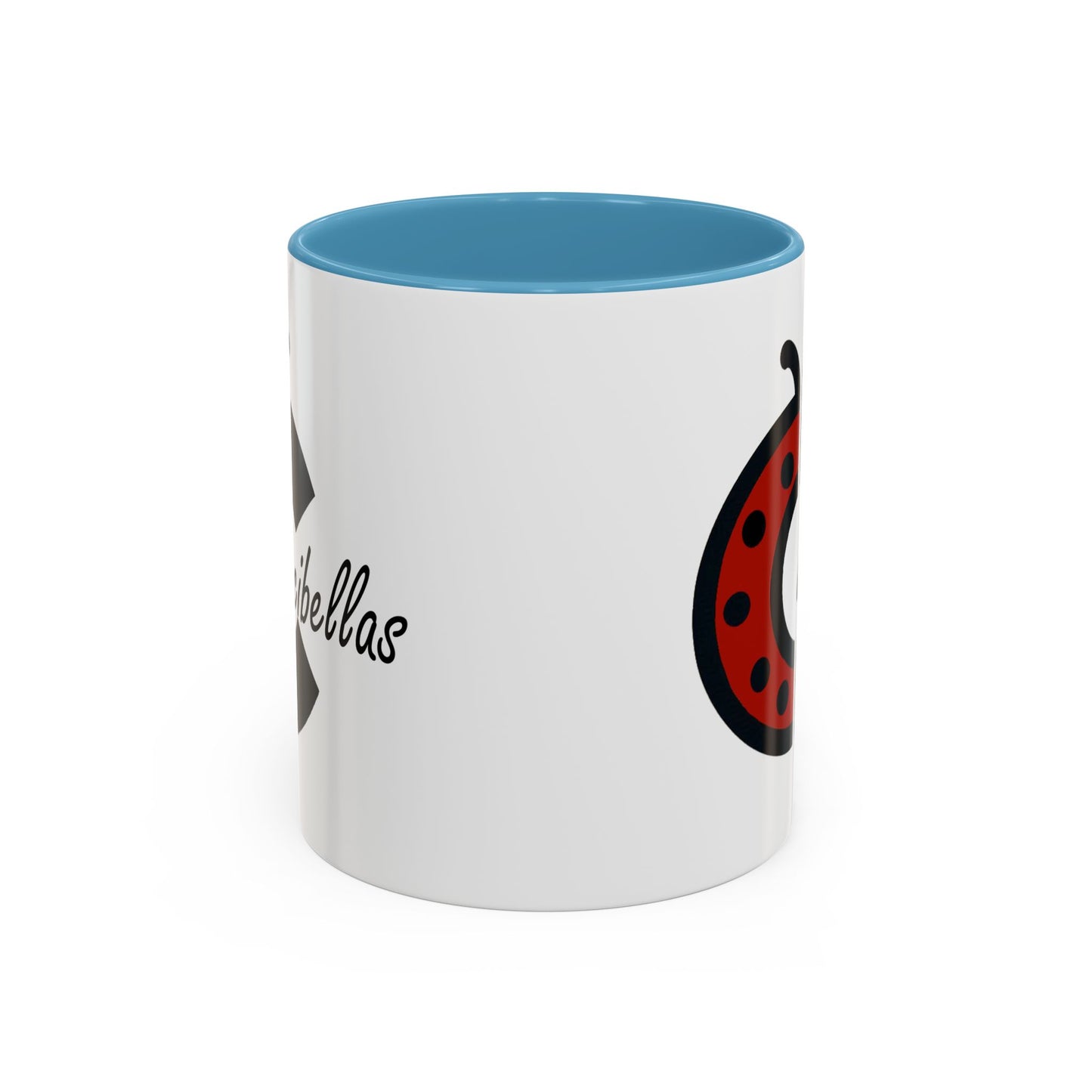 Ladybug Coffee Mug — Cute Occibellas Logo Accent Mug (11/15 oz)