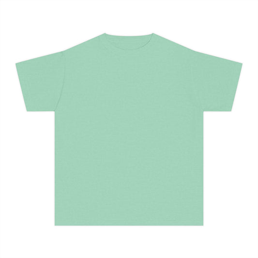 Youth T-Shirt — Pastel Yellow Minimal Tee (Small Back Logo)