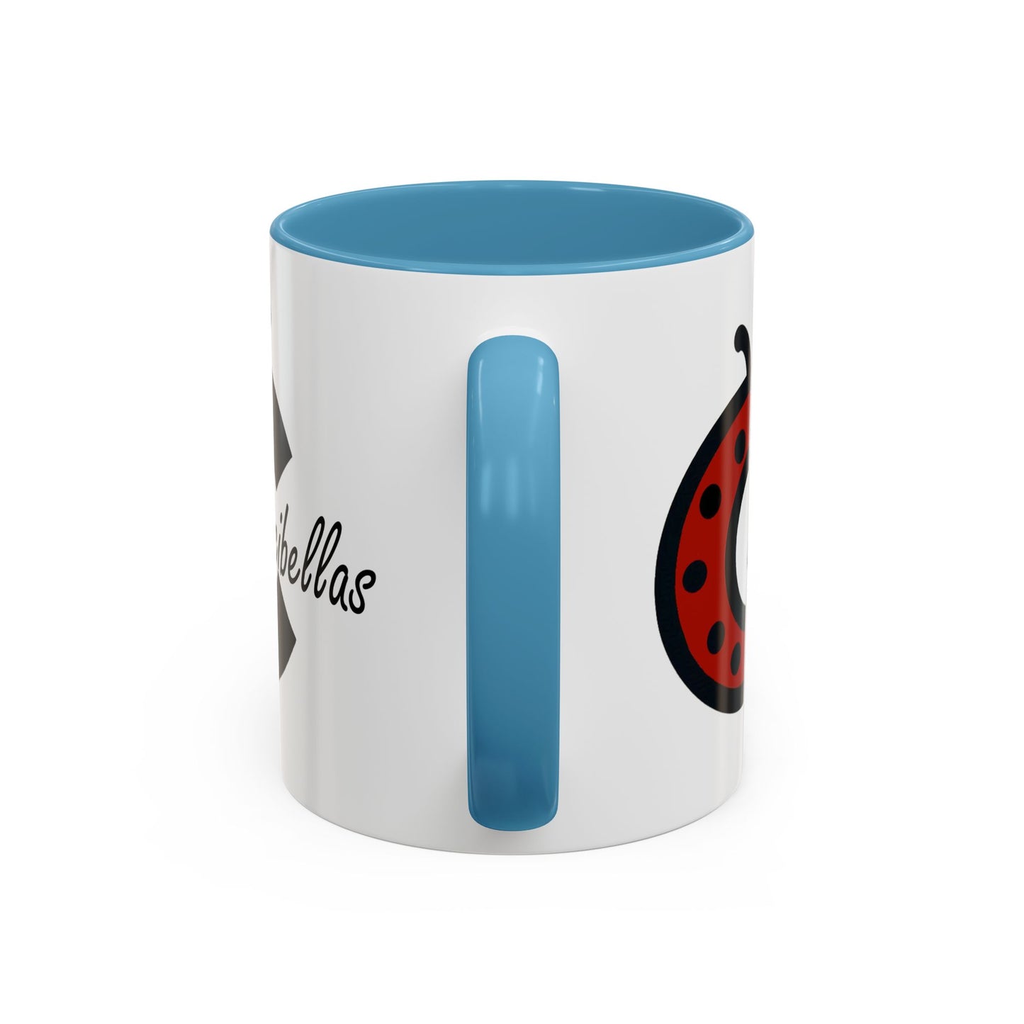 Ladybug Coffee Mug — Cute Occibellas Logo Accent Mug (11/15 oz)
