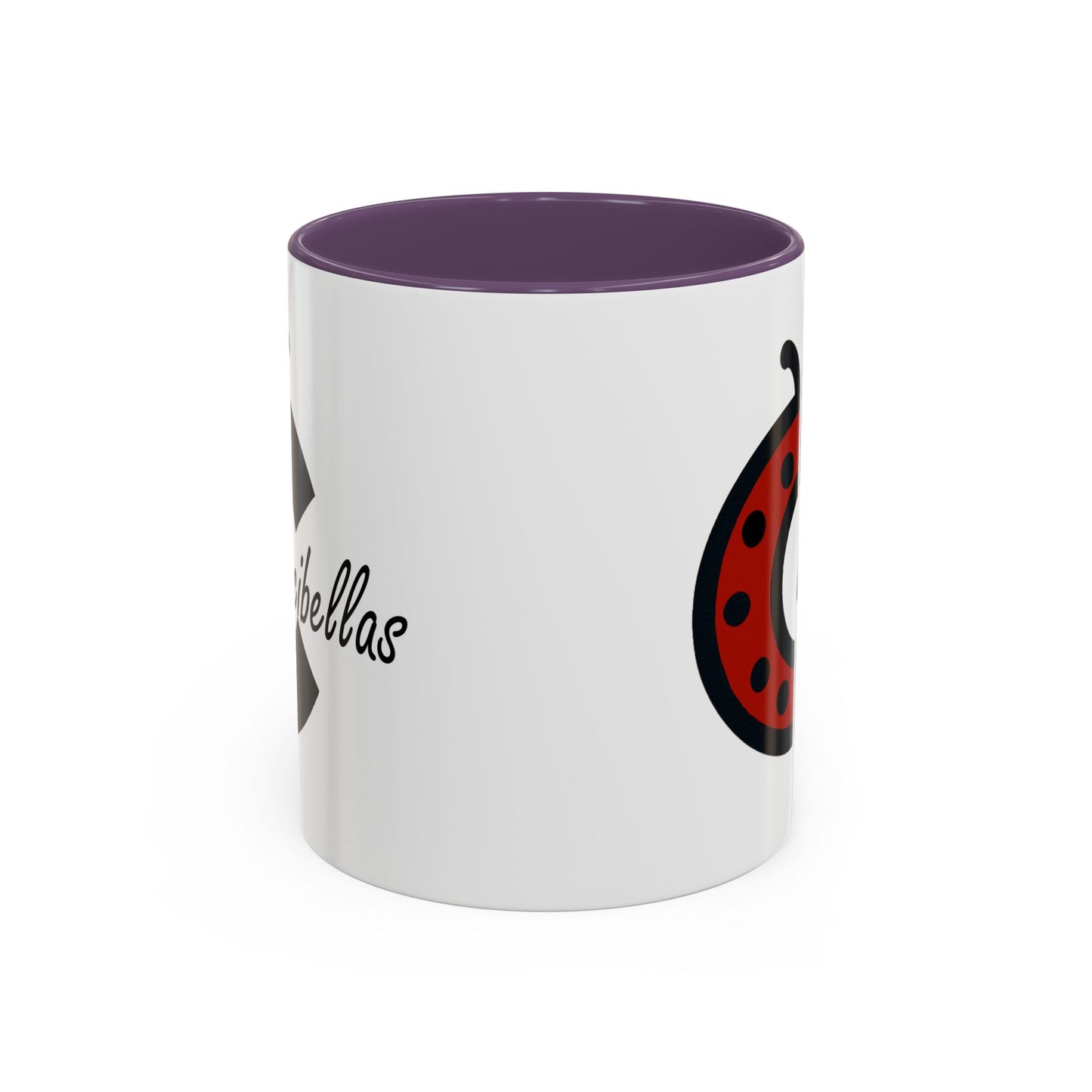 Ladybug Coffee Mug — Cute Occibellas Logo Accent Mug (11/15 oz)