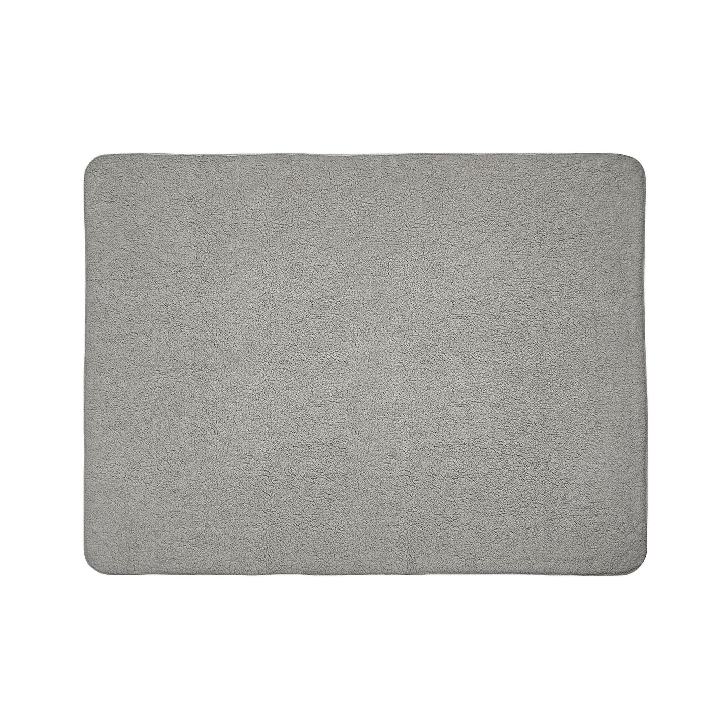 White Sherpa Blanket with Small Cat Moon Logo – Cozy Fleece Throw for Home & Gifts