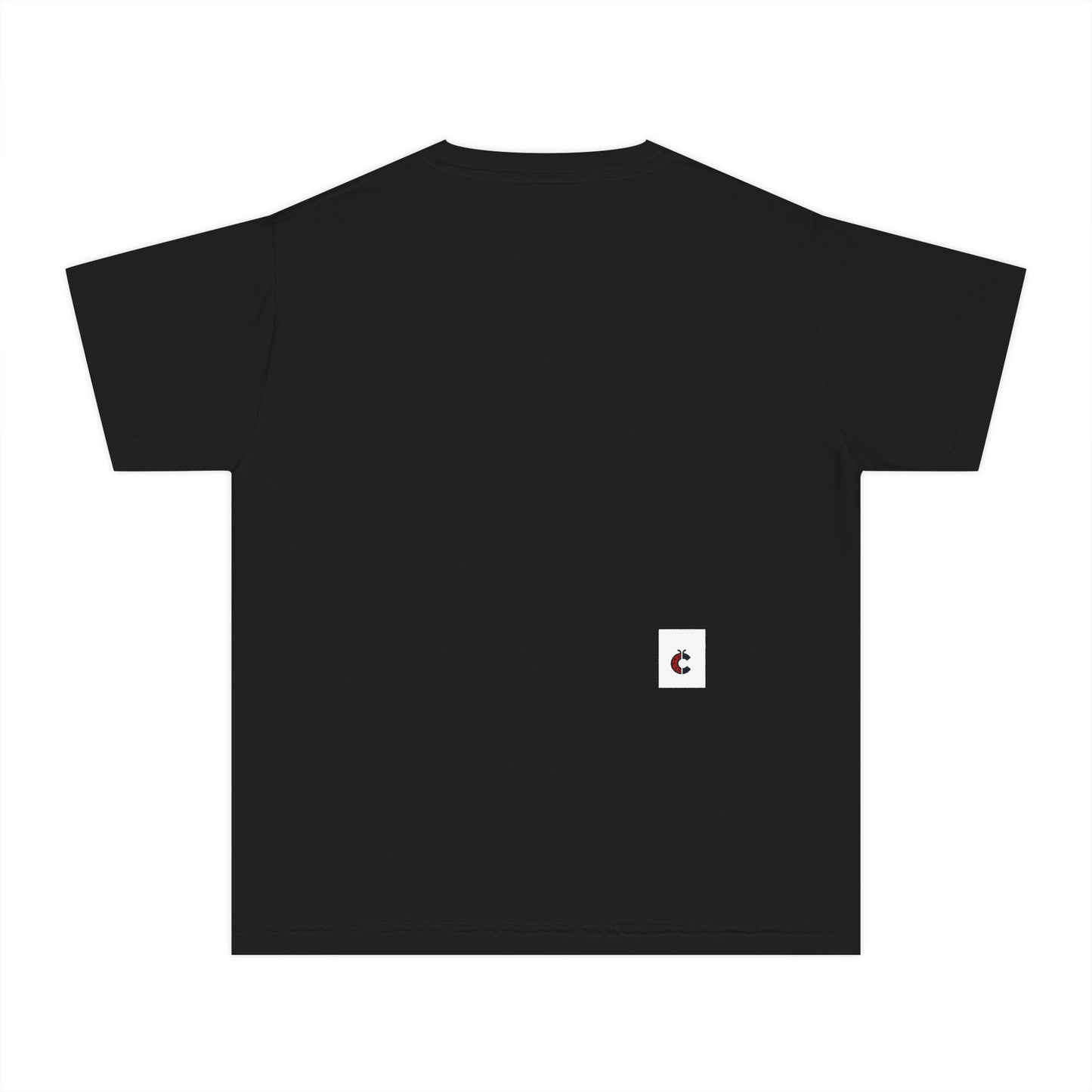Youth T-Shirt — Pastel Yellow Minimal Tee (Small Back Logo)