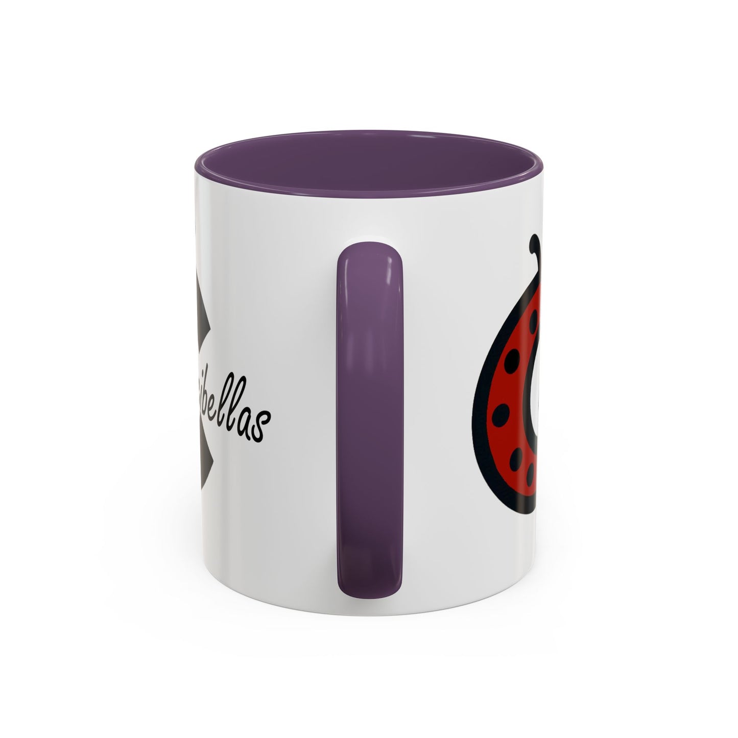 Ladybug Coffee Mug — Cute Occibellas Logo Accent Mug (11/15 oz)
