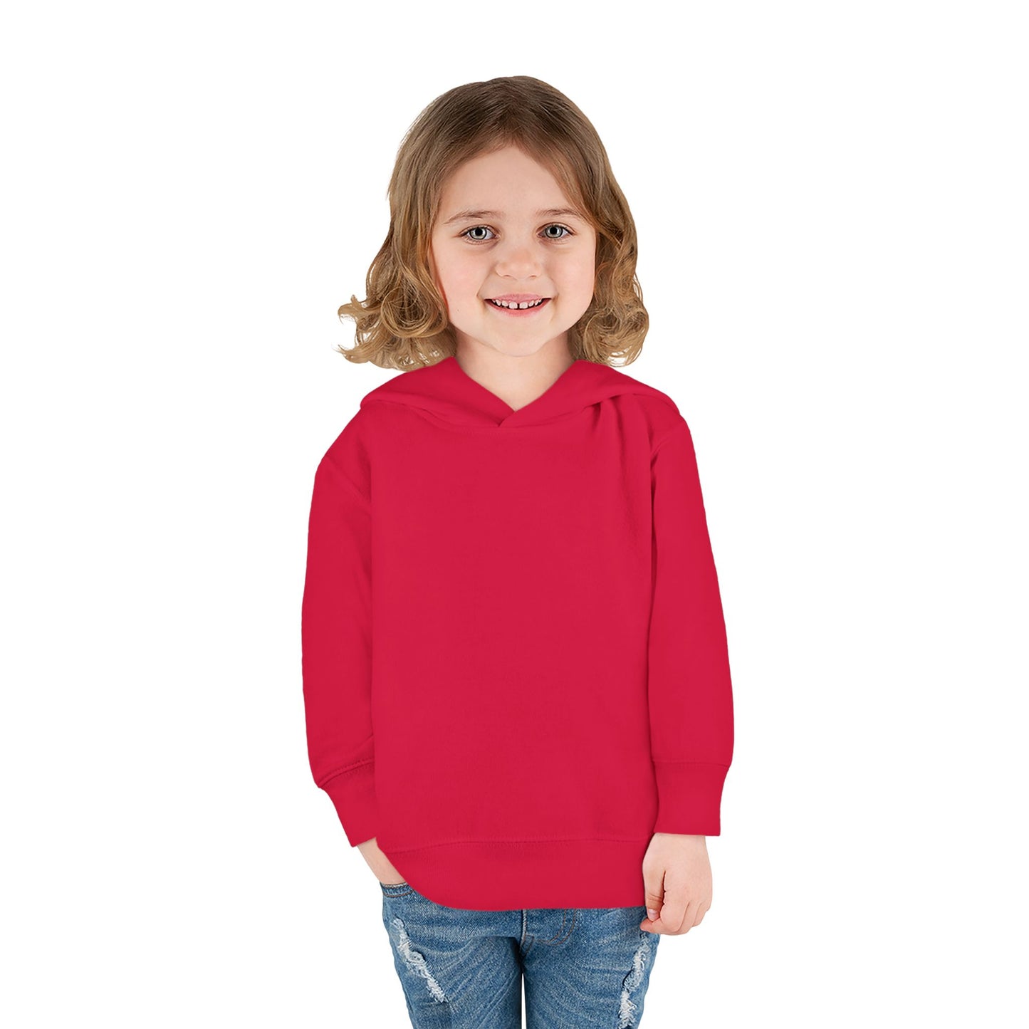 Toddler Fleece Hoodie — Cozy Plain White Pullover for Kids