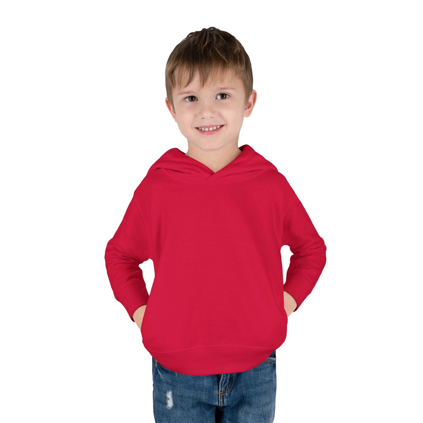 Toddler Fleece Hoodie — Cozy Plain White Pullover for Kids