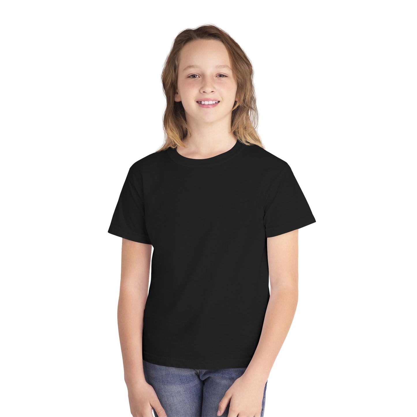 Youth T-Shirt — Pastel Yellow Minimal Tee (Small Back Logo)