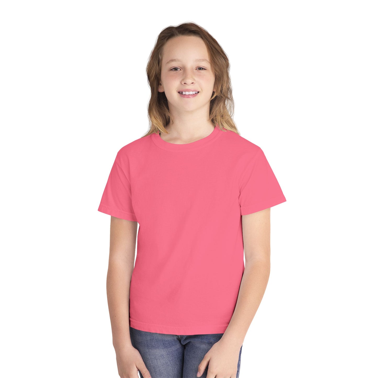 Youth T-Shirt — Pastel Yellow Minimal Tee (Small Back Logo)