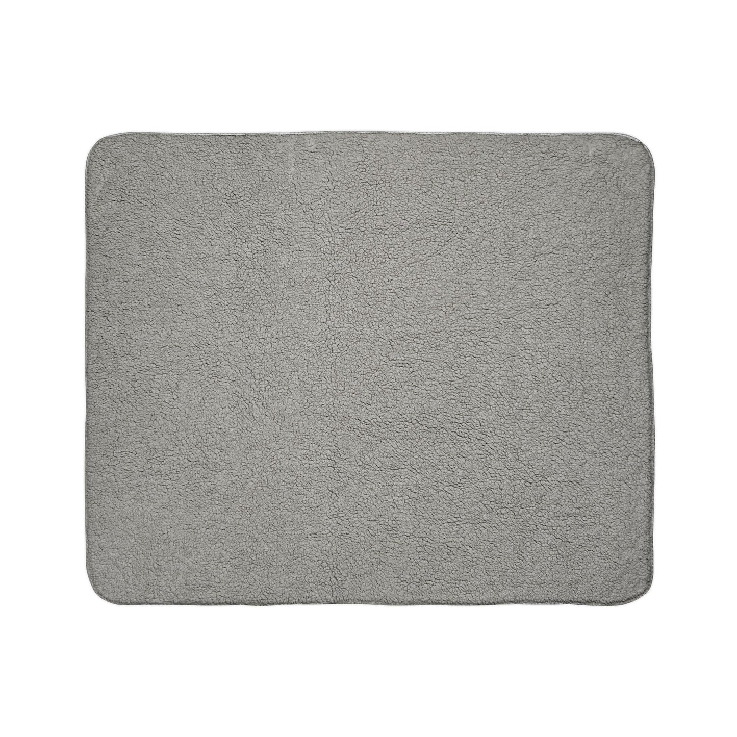 White Sherpa Blanket with Small Cat Moon Logo – Cozy Fleece Throw for Home & Gifts