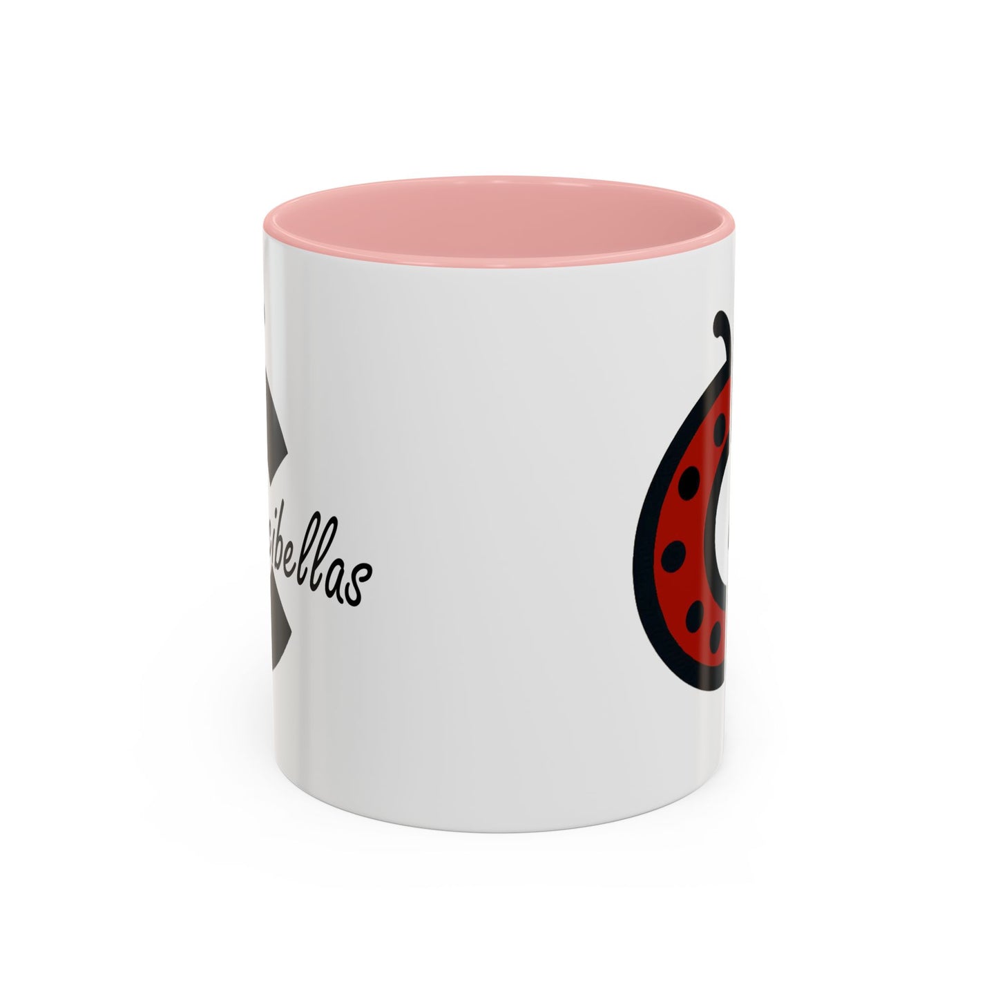 Ladybug Coffee Mug — Cute Occibellas Logo Accent Mug (11/15 oz)