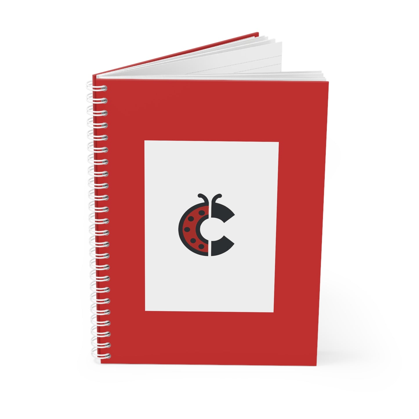 Ladybug Logo Spiral Notebook — Red Occibellas Journal