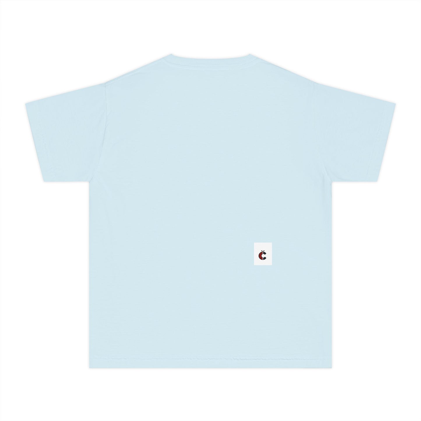 Youth T-Shirt — Pastel Yellow Minimal Tee (Small Back Logo)