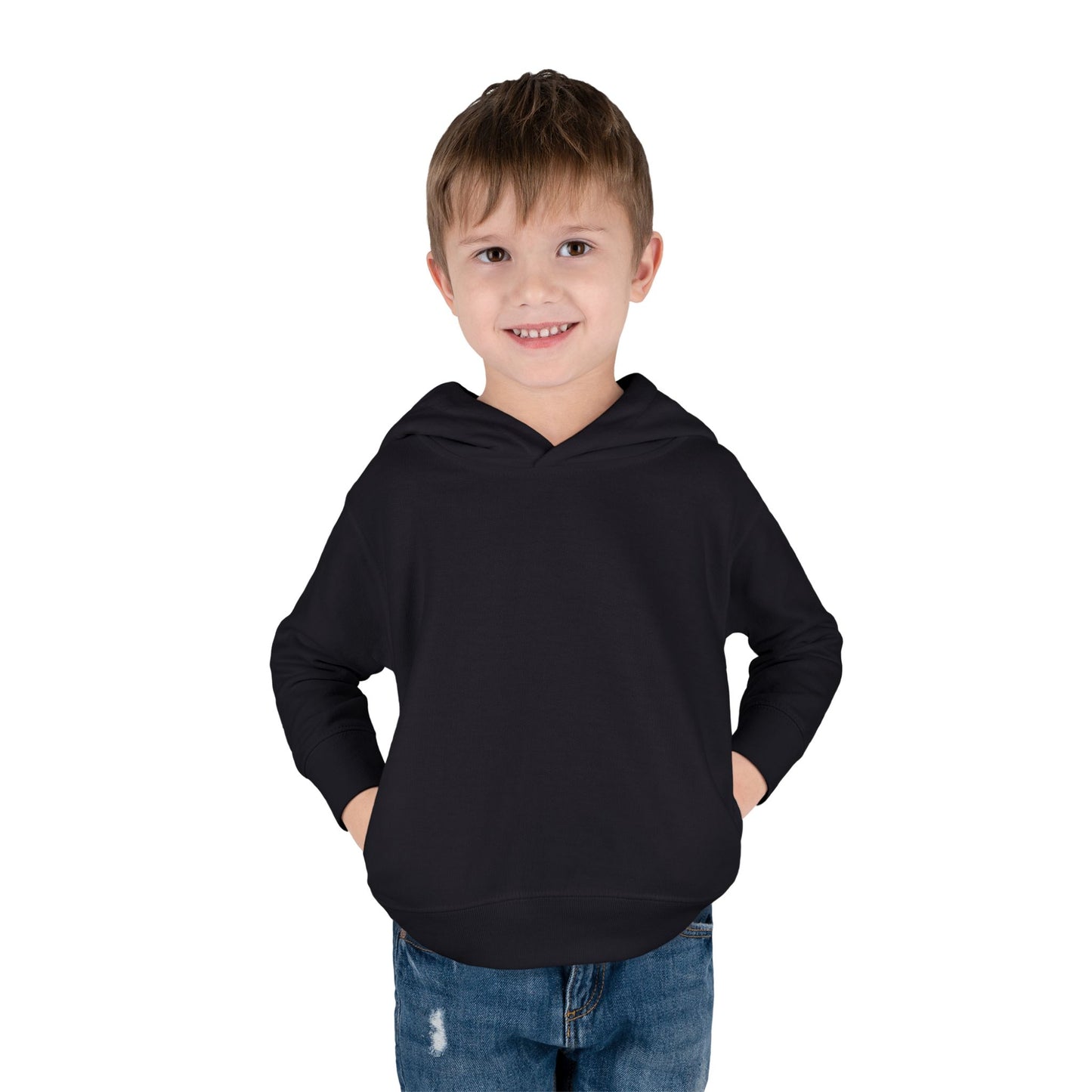 Toddler Fleece Hoodie — Cozy Plain White Pullover for Kids