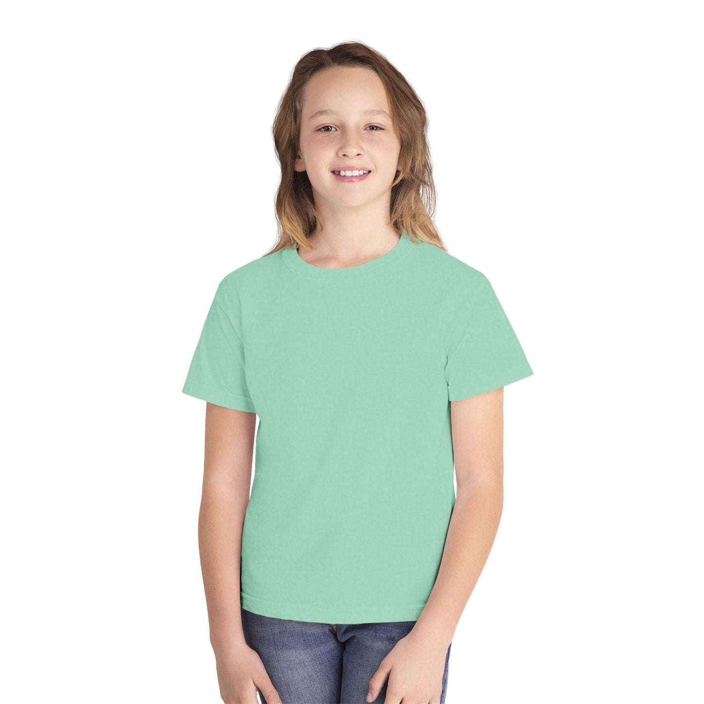 Youth T-Shirt — Pastel Yellow Minimal Tee (Small Back Logo)