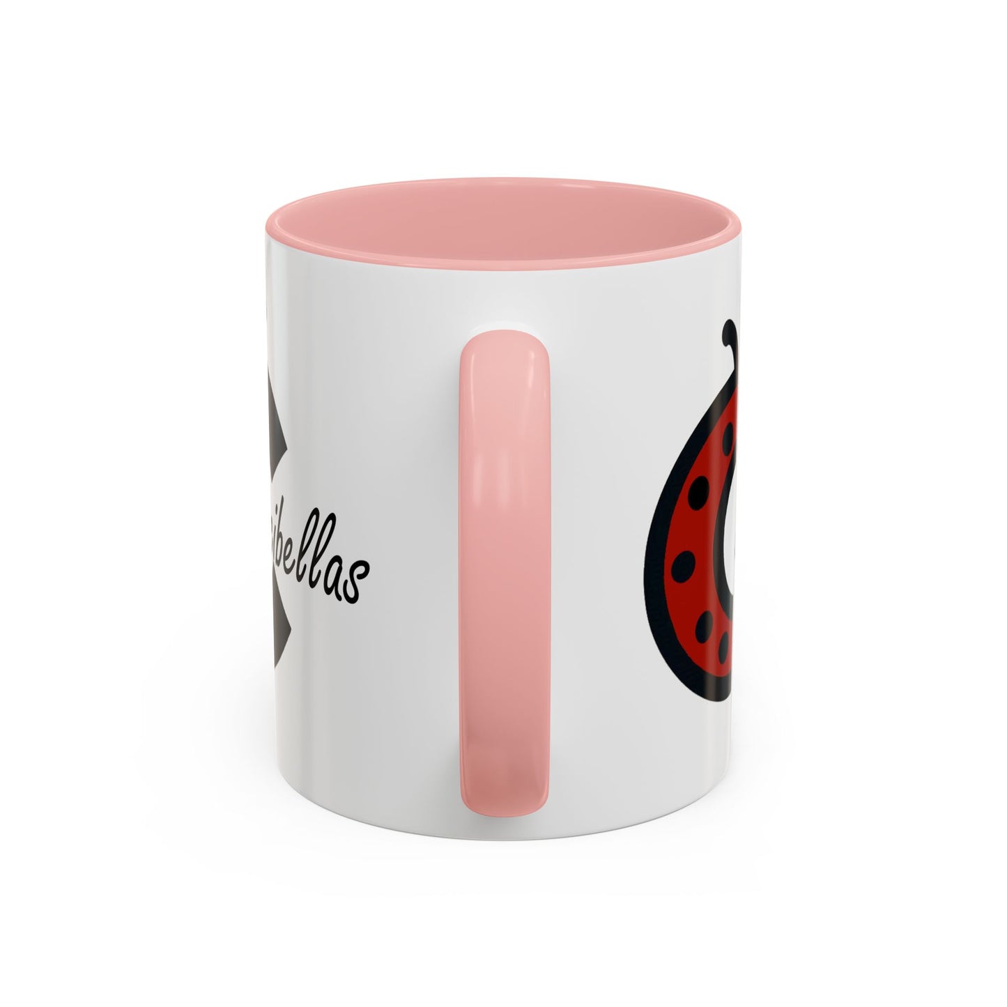 Ladybug Coffee Mug — Cute Occibellas Logo Accent Mug (11/15 oz)