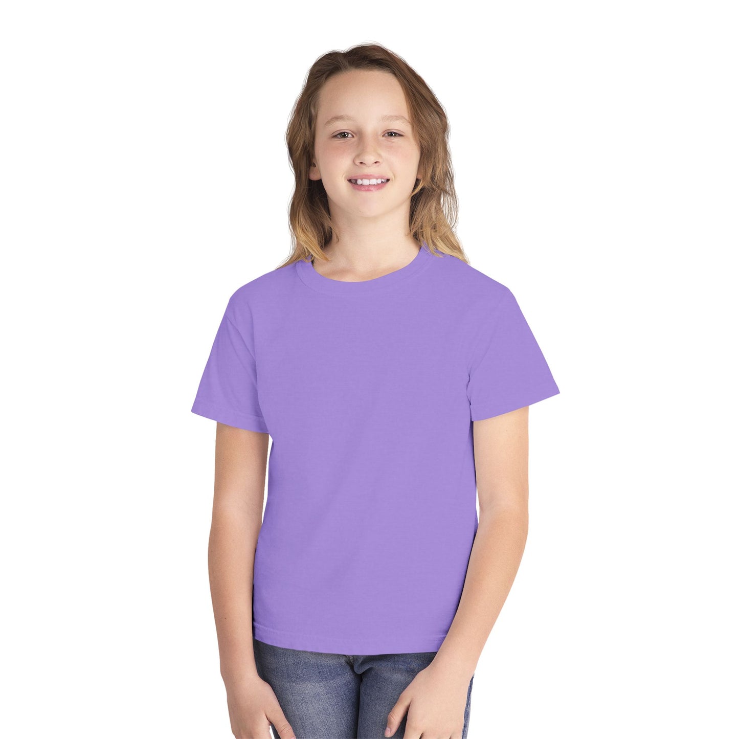 Youth T-Shirt — Pastel Yellow Minimal Tee (Small Back Logo)
