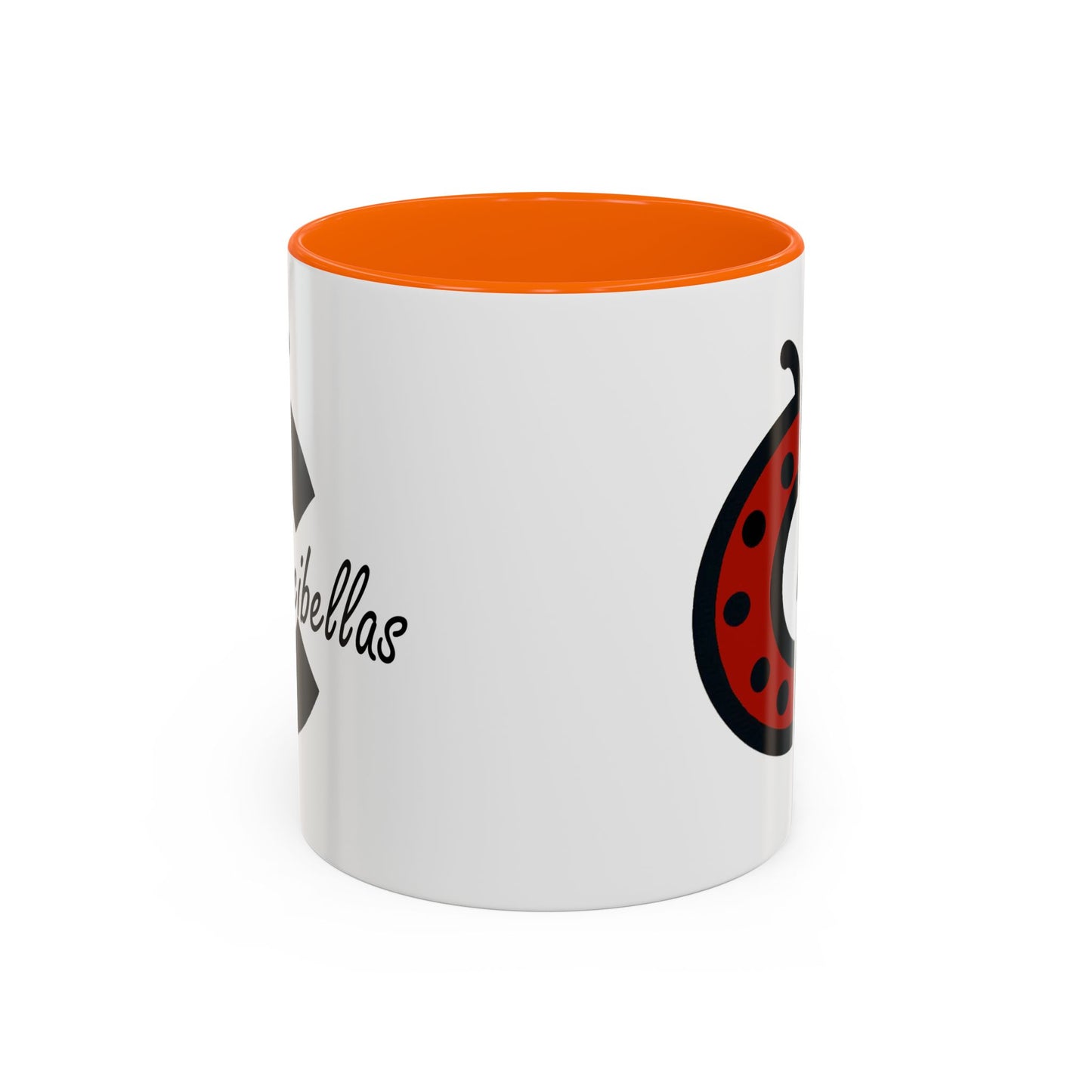 Ladybug Coffee Mug — Cute Occibellas Logo Accent Mug (11/15 oz)