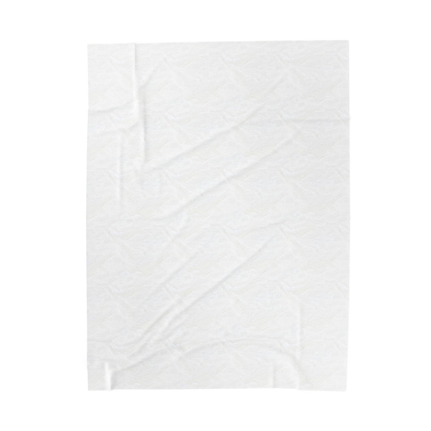 Velveteen Plush Blanket — Cozy White Throw with Small Ladybug Accent