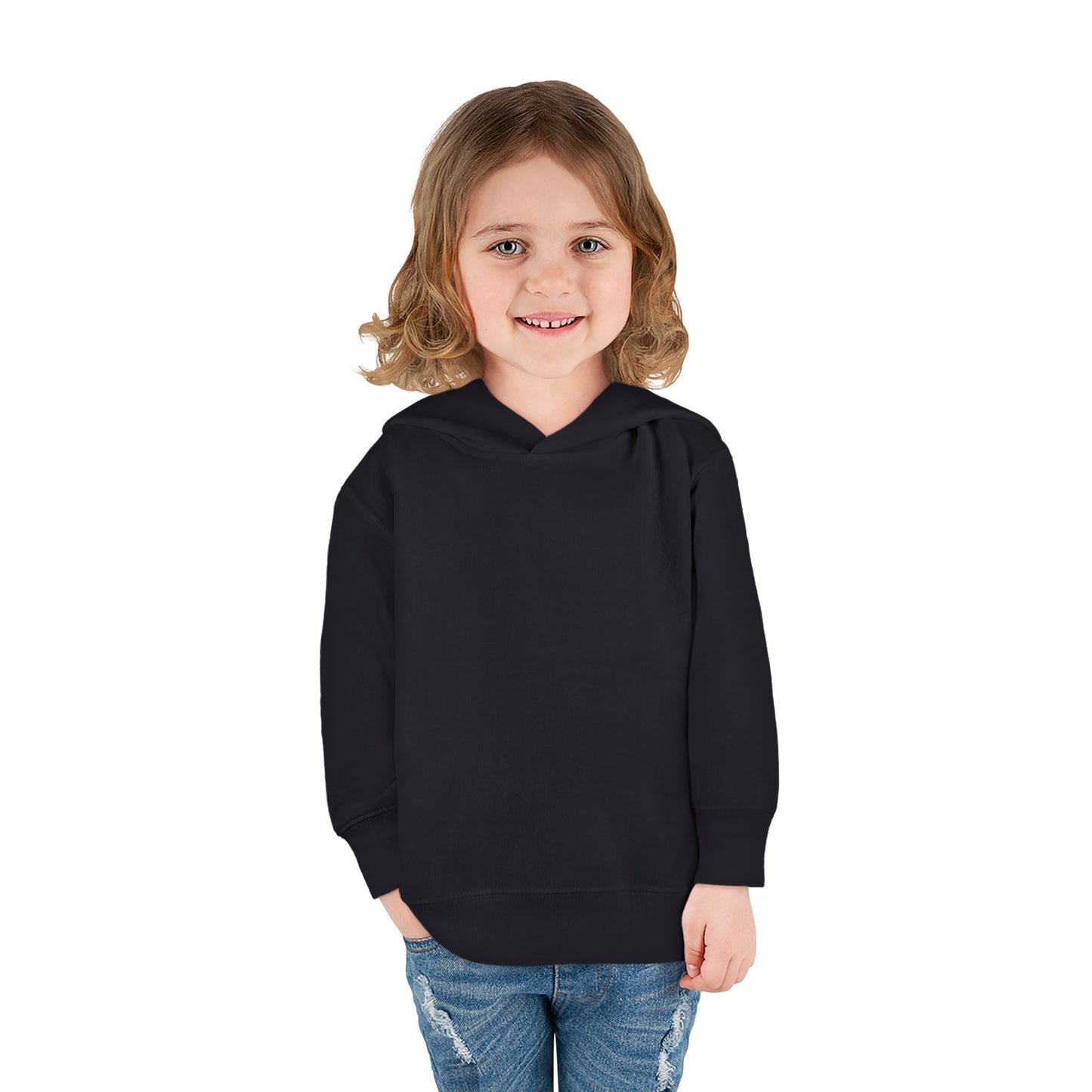 Toddler Fleece Hoodie — Cozy Plain White Pullover for Kids