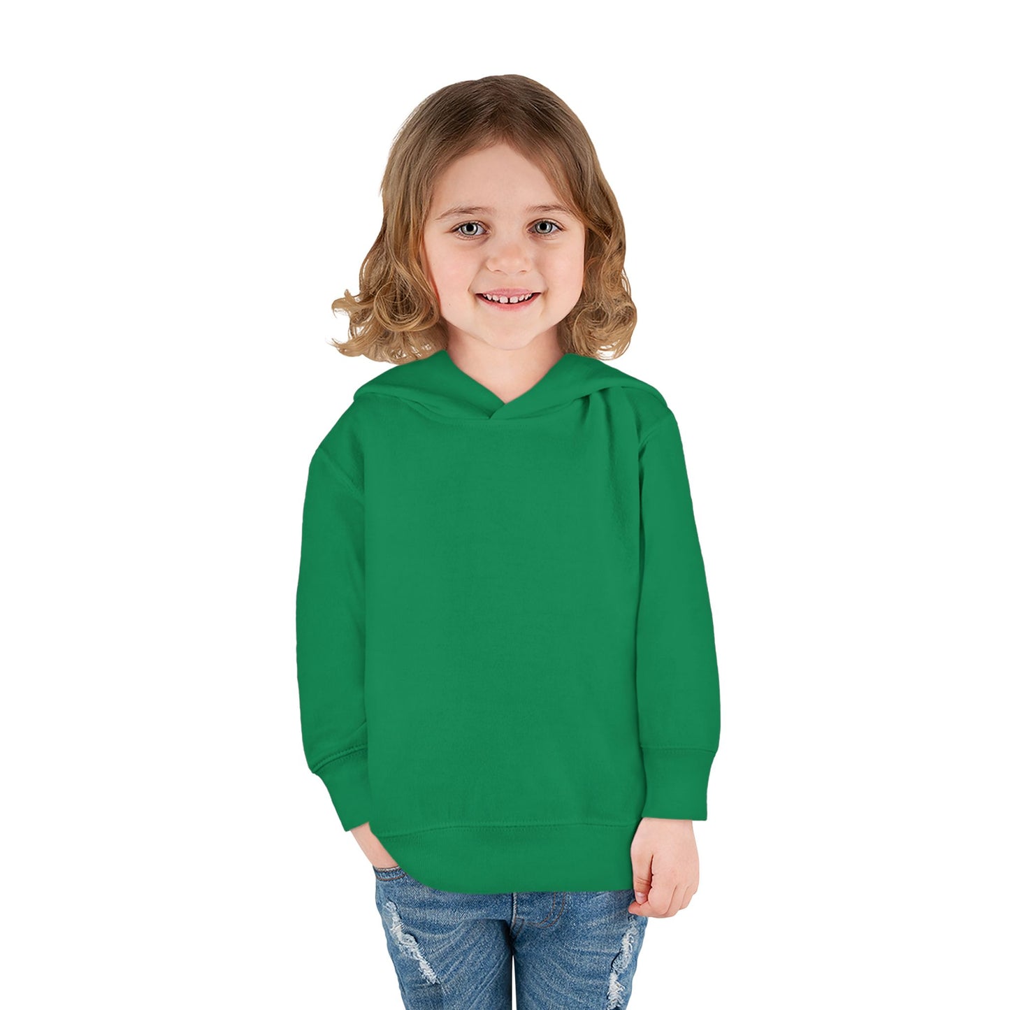 Toddler Fleece Hoodie — Cozy Plain White Pullover for Kids
