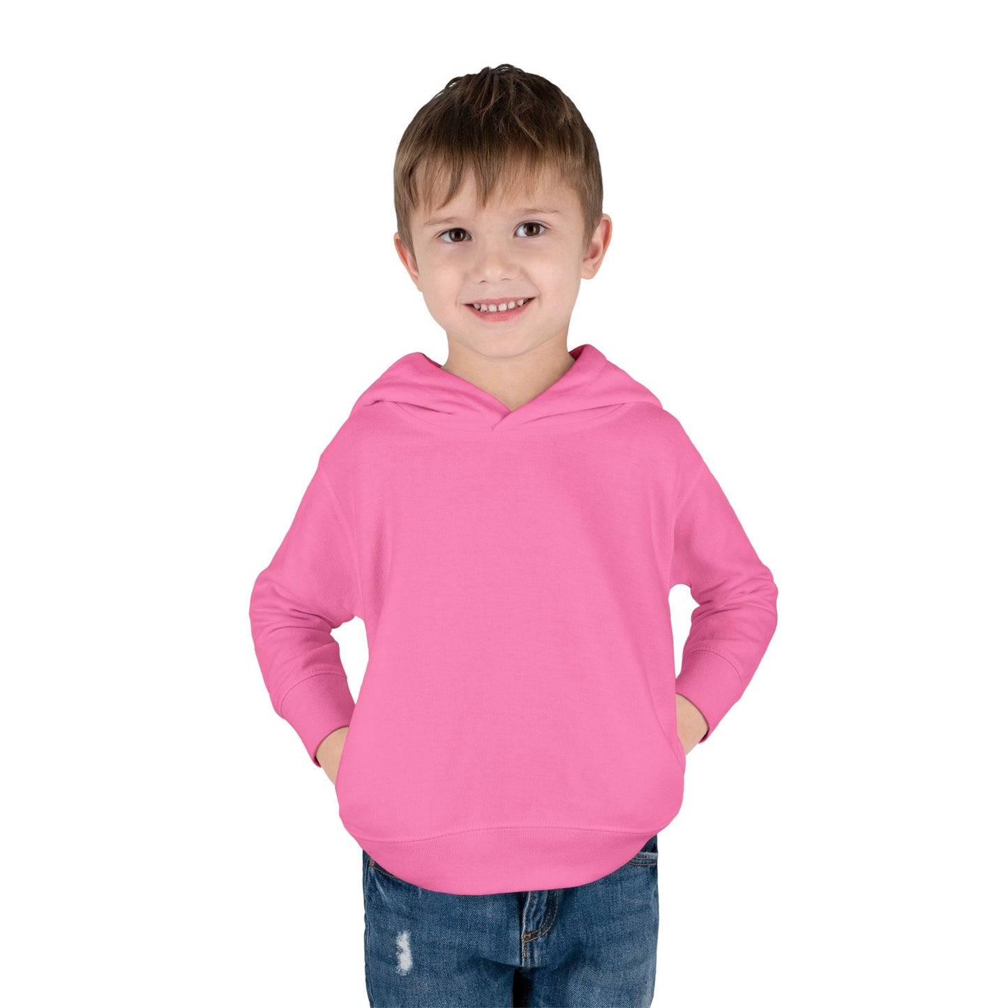 Toddler Fleece Hoodie — Cozy Plain White Pullover for Kids