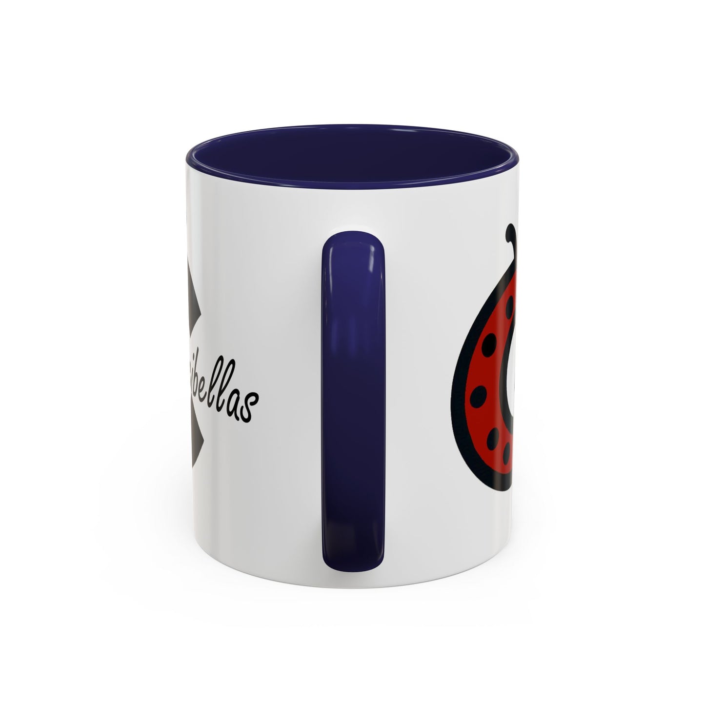Ladybug Coffee Mug — Cute Occibellas Logo Accent Mug (11/15 oz)